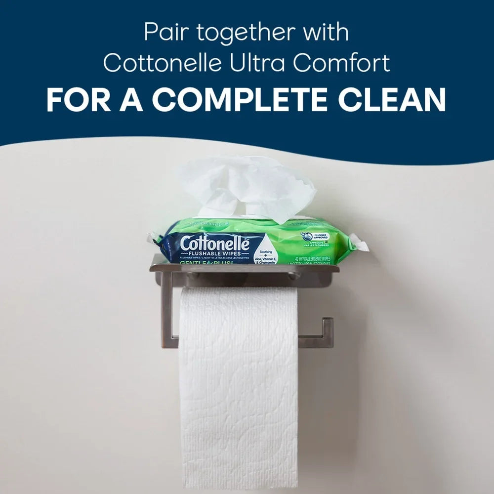 Gentle Plus Flushable Wet Wipes 8 Pack Adult Wipes Aloe Vitamin E Chamomile Safe Septic Hypoallergenic Resealable Flip Top