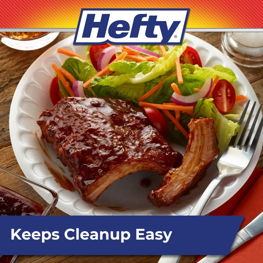 Disposable Foam Plates 9 Inch 150 Count Soak Proof Durable Leak Resistant Ideal Everyday Use Gatherings