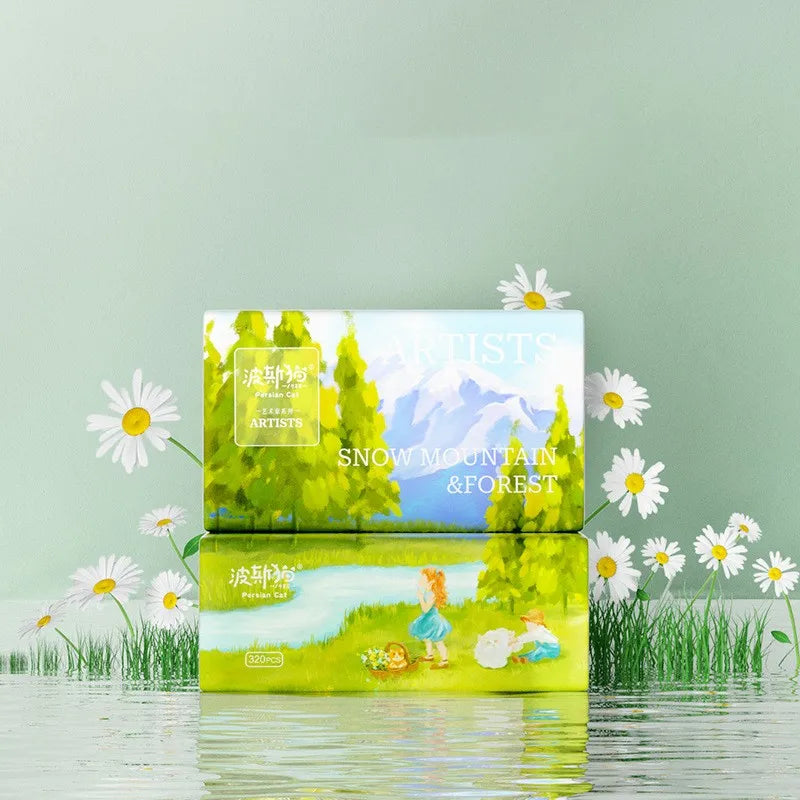 Facial Tissues Packs Pocket Paper Napkins Travel Size Mini Cute Print for Kid School Travel Camping Office Daily Use