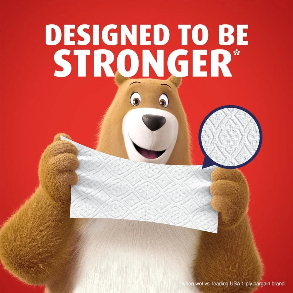 Ultra Strong Toilet Paper 4 Mega XL Rolls 330 Sheets 2 Ply Diamond Weave Texture Clog-Free Septic Safe Unscented 24 Regular